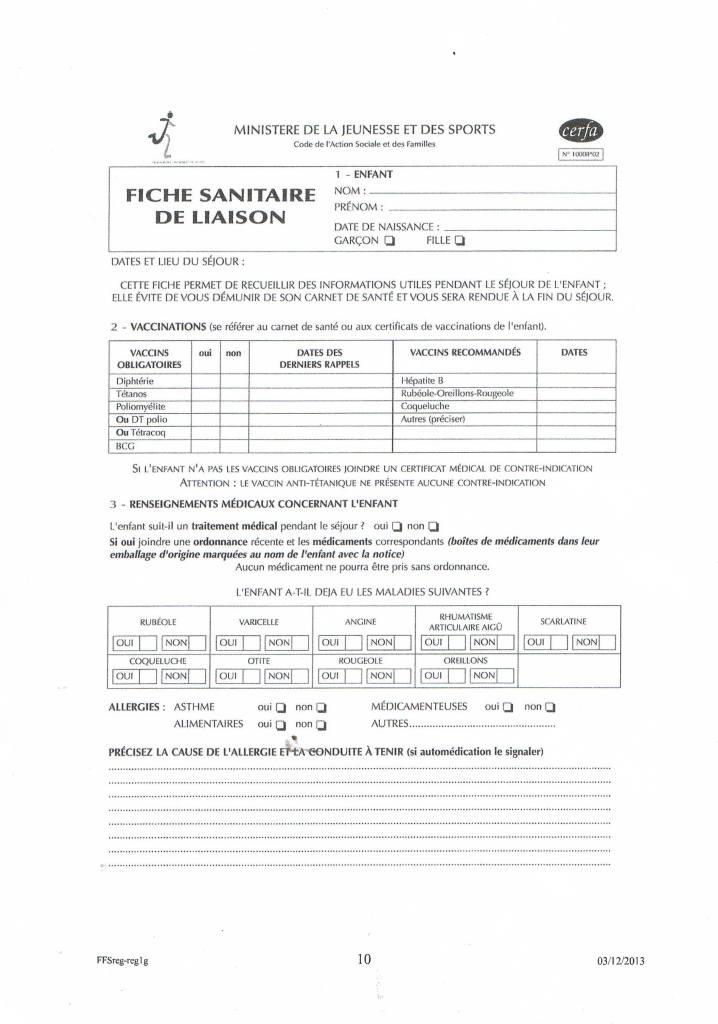 fiche sanitaire 1-2